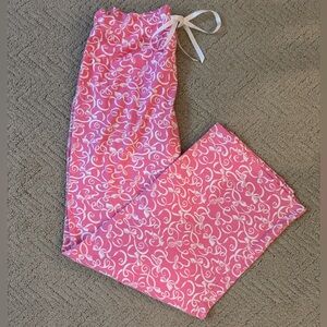 Lilly Pulitzer Pink Bow Pajama Pants, M, NWT